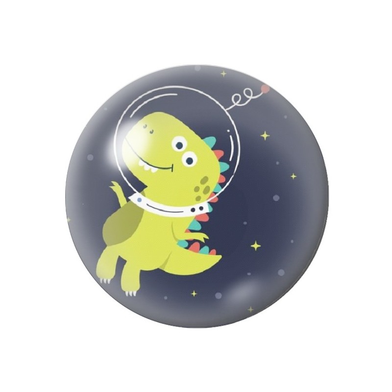 Cabochon en Verre Illustré Dino Astronaute 12 à 25mm