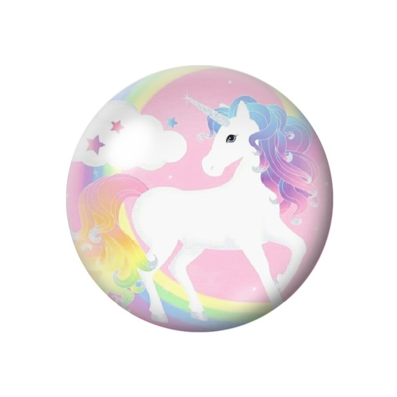 Cabochon en Verre Illustré Licorne 12 à 25mm