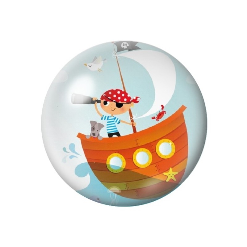 Cabochon en Verre Illustré Pirate 12 à 25mm
