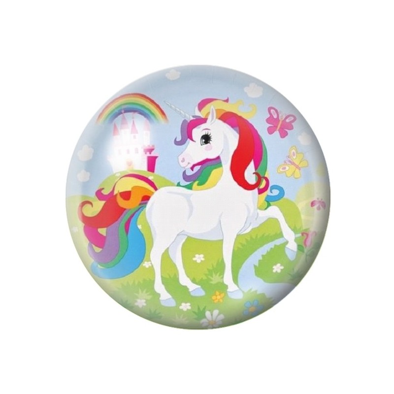 Cabochon en Verre Illustré Licorne 12 à 25mm