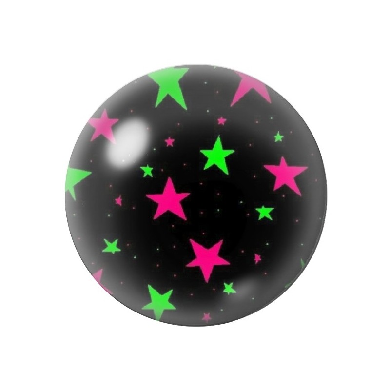 Cabochon en Verre Illustré Etoiles 12 à 25mm