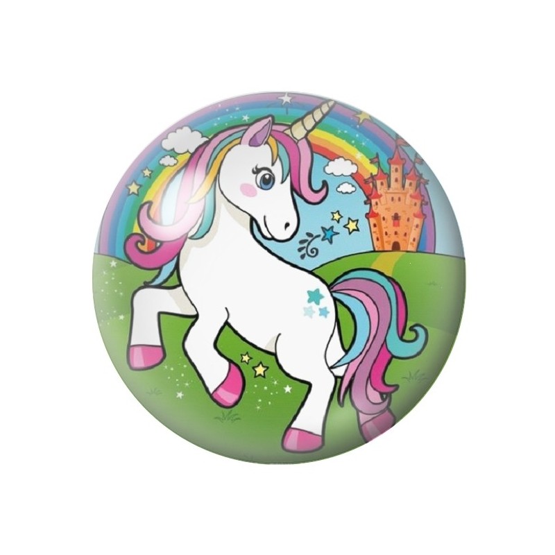 Cabochon en Verre Illustré Licorne 12 à 25mm