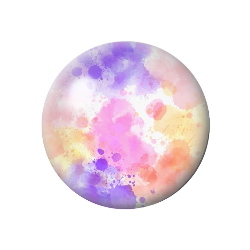 Cabochon en Verre Illustré Tâches d'Encre 12 à 25mm