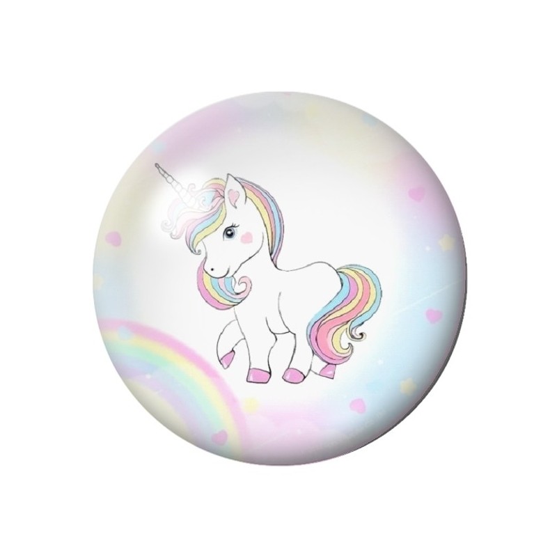 Cabochon en Verre Illustré Licorne 12 à 25mm