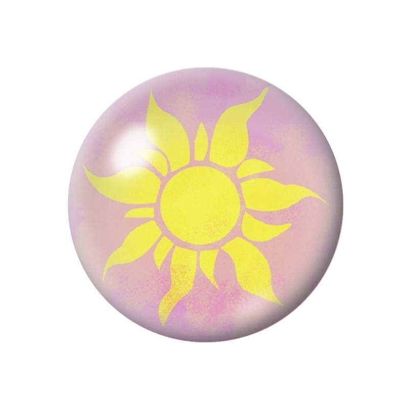 Cabochon en Verre Illustré Soleil 12 à 25mm