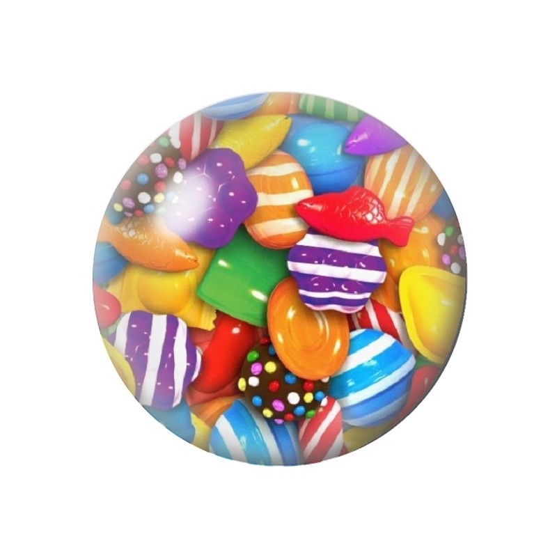 Cabochon en Verre Illustré Bonbons 12 à 25mm