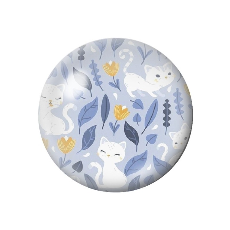Cabochon en Verre Illustré Chats 12 à 25mm