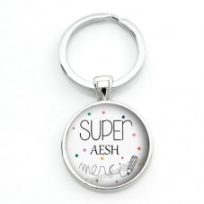 Porte-clé "Super AESH" Cadeau de Fin d'Année d’École