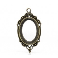 Support Pendentif Bronze pour Cabochon 18x25mm pour la Création de Bijoux Fantaisie - DIY