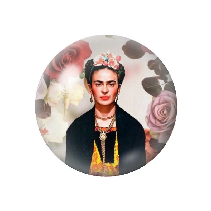 Cabochon en Verre Illustré Frida Kahlo 12 à 25mm