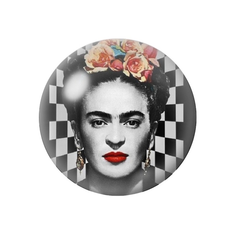 Cabochon en Verre Illustré Frida Kahlo 12 à 25mm
