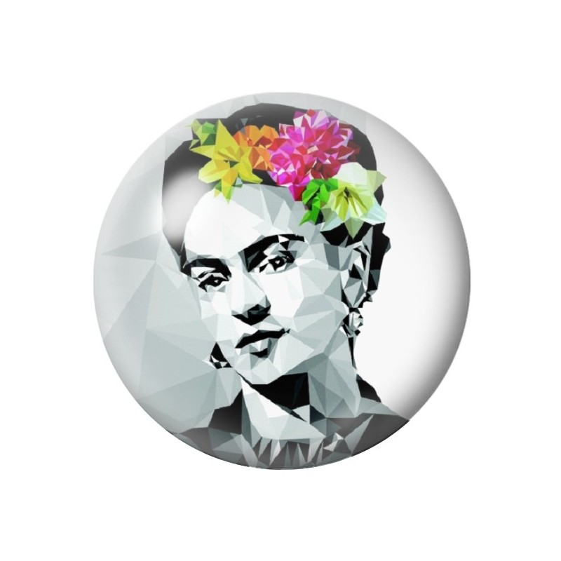 Cabochon en Verre Illustré Frida Kahlo 12 à 25mm