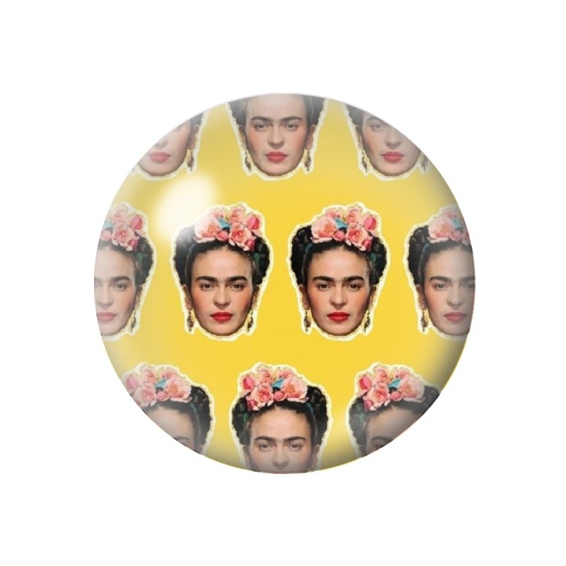 Cabochon en Verre Illustré Frida Kahlo 12 à 25mm