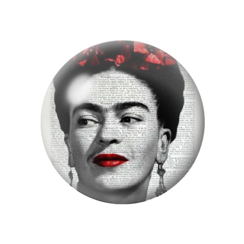 Cabochon en Verre Illustré Frida Kahlo 12 à 25mm