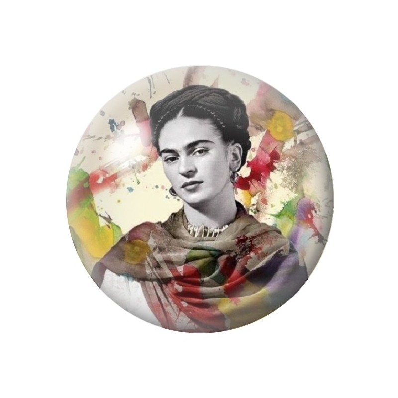 Cabochon en Verre Illustré Frida Kahlo 12 à 25mm