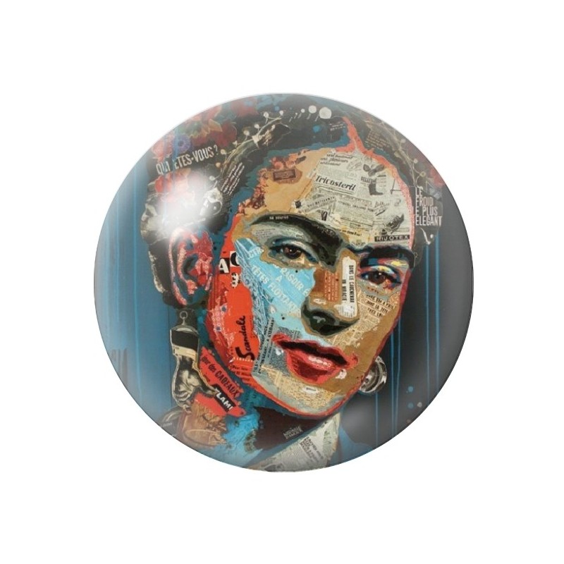 Cabochon en Verre Illustré Frida Kahlo 12 à 25mm