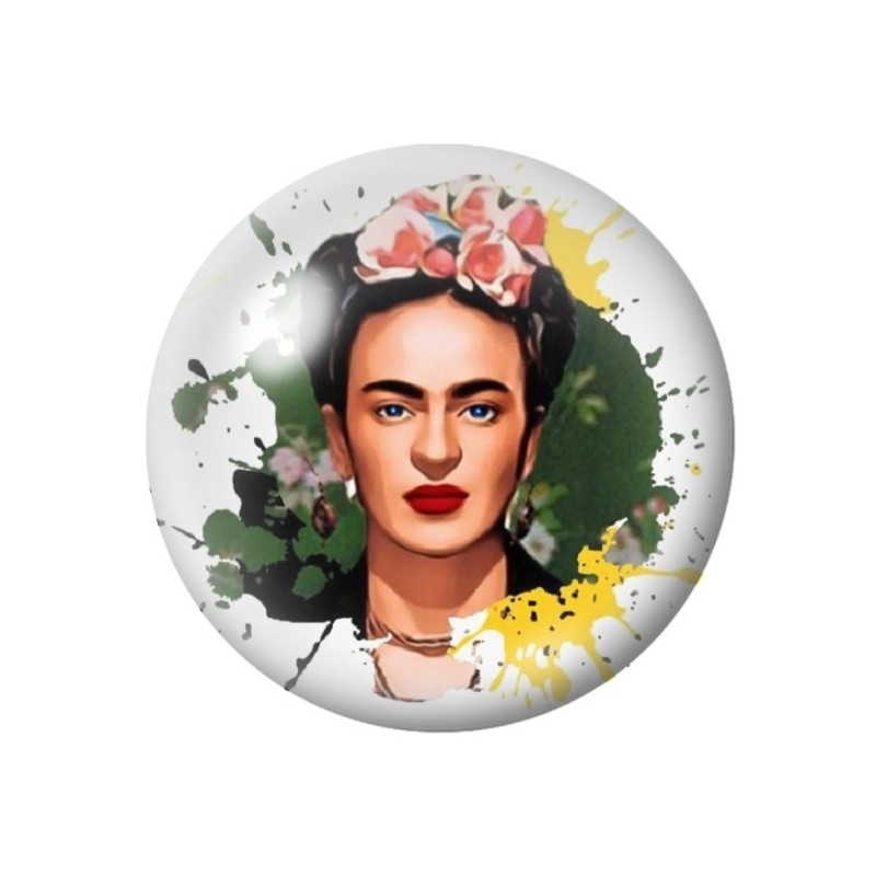 Cabochon en Verre Illustré Frida Kahlo 12 à 25mm