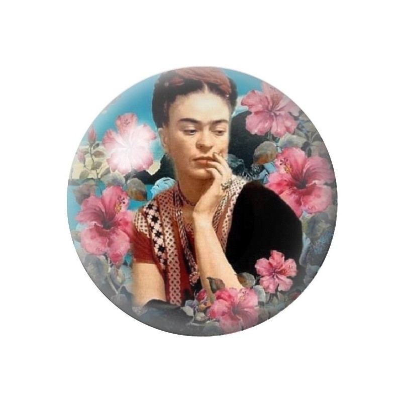 Cabochon en Verre Illustré Frida Kahlo 12 à 25mm
