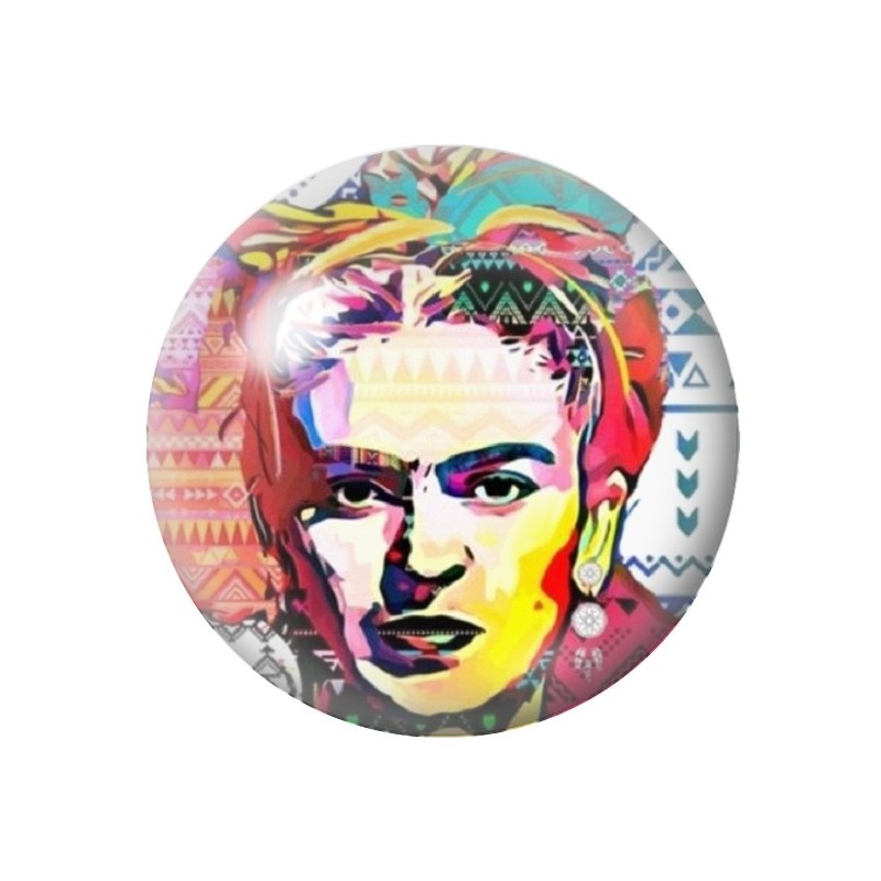 Cabochon en Verre Illustré Frida Kahlo 12 à 25mm