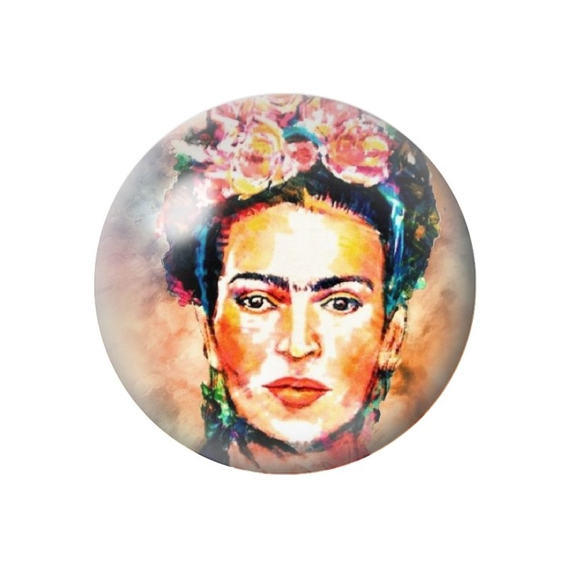 Cabochon en Verre Illustré Frida Kahlo 12 à 25mm