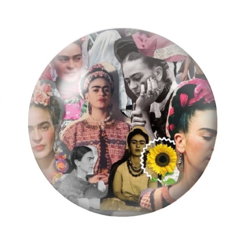 Cabochon en Verre Illustré Frida Kahlo 12 à 25mm