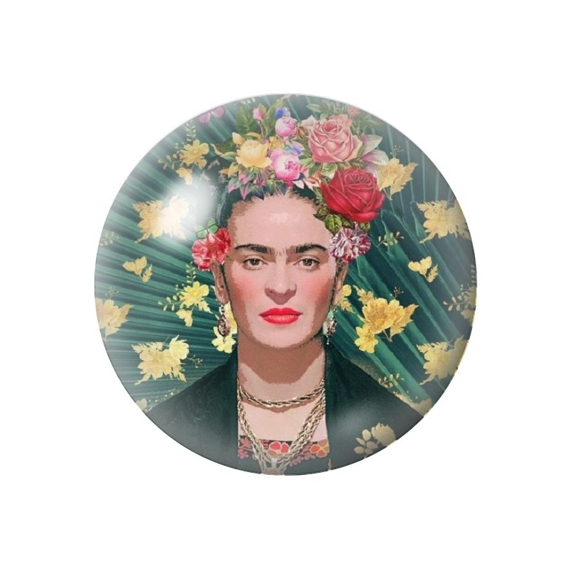 Cabochon en Verre Illustré Frida Kahlo 12 à 25mm