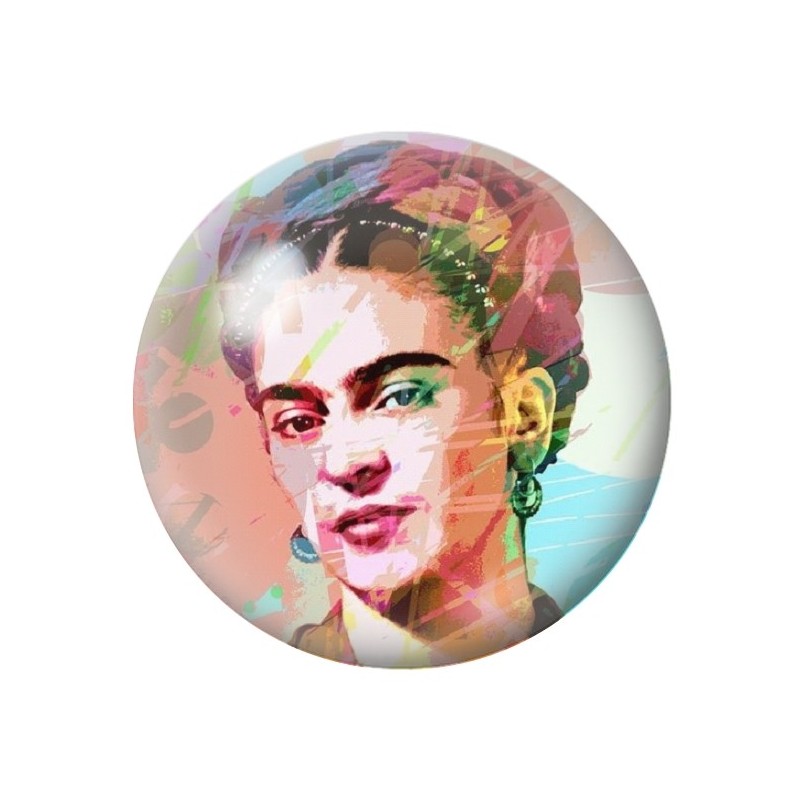 Cabochon en Verre Illustré Frida Kahlo 12 à 25mm