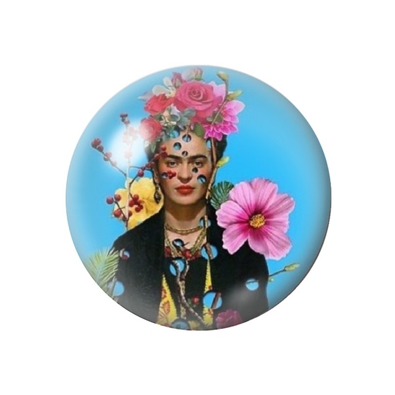 Cabochon en Verre Illustré Frida Kahlo 12 à 25mm