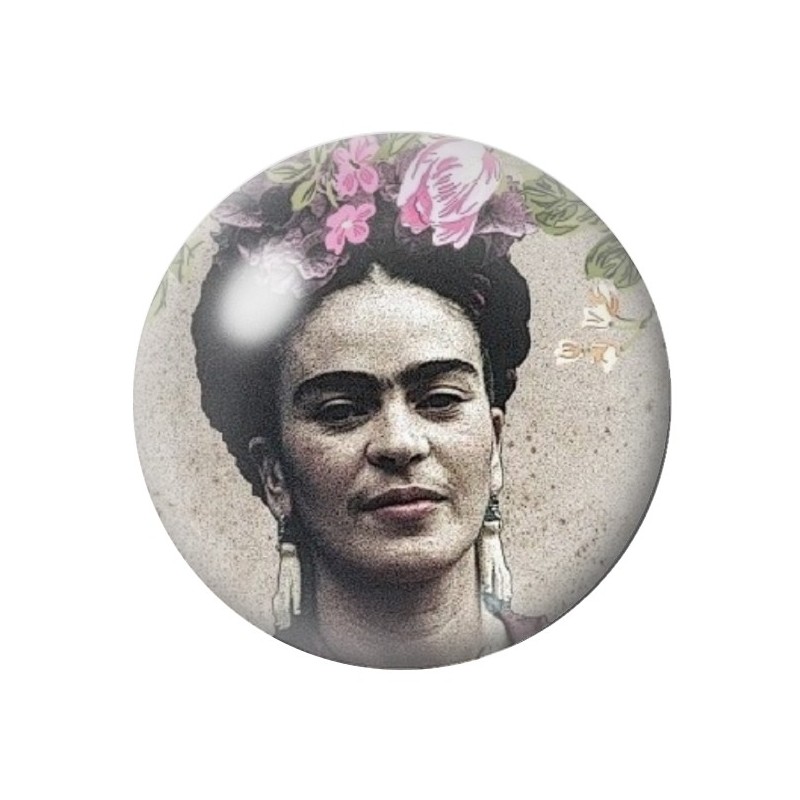 Cabochon en Verre Illustré Frida Kahlo 12 à 25mm