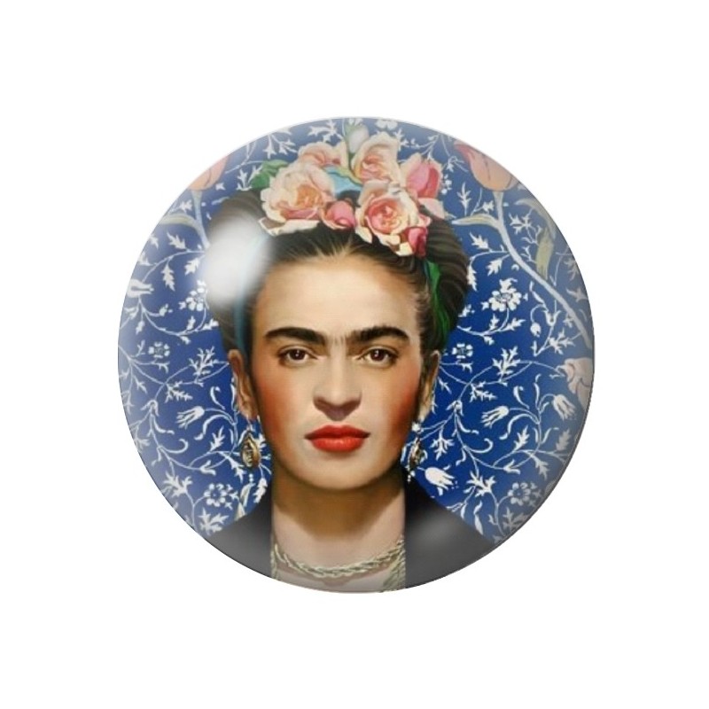 Cabochon en Verre Illustré Frida Kahlo 12 à 25mm