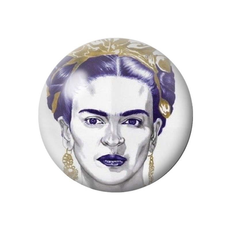 Cabochon en Verre Illustré Frida Kahlo 12 à 25mm