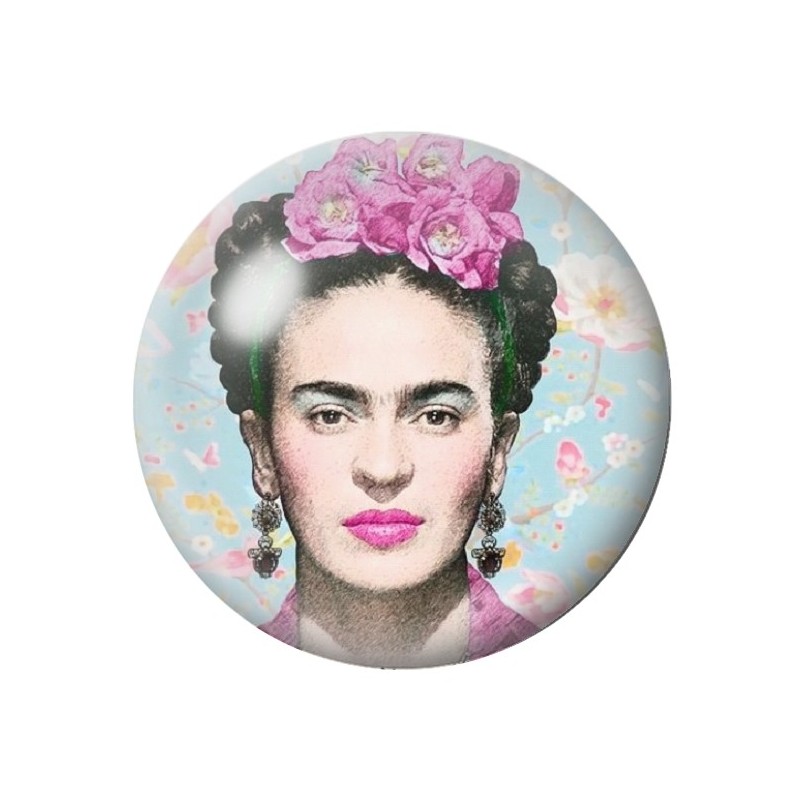 Cabochon en Verre Illustré Frida Kahlo 12 à 25mm
