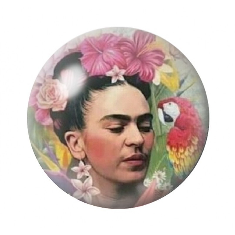 Cabochon en Verre Illustré Frida Kahlo 12 à 25mm