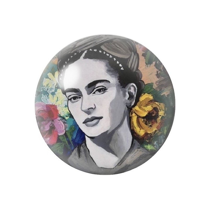 Cabochon en Verre Illustré Frida Kahlo 12 à 25mm