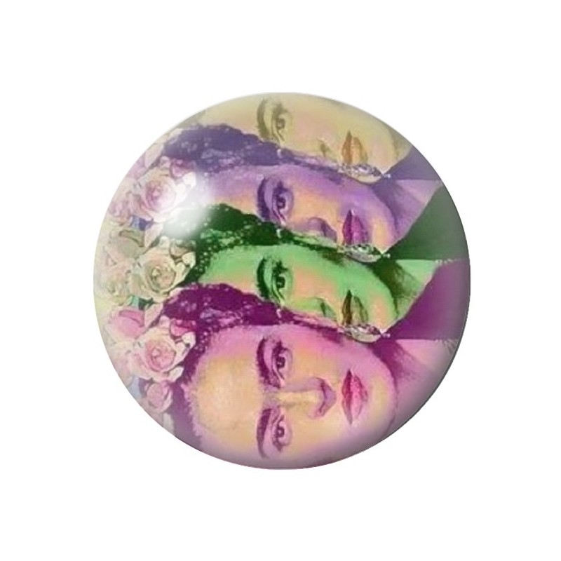 Cabochon en Verre Illustré Frida Kahlo 12 à 25mm