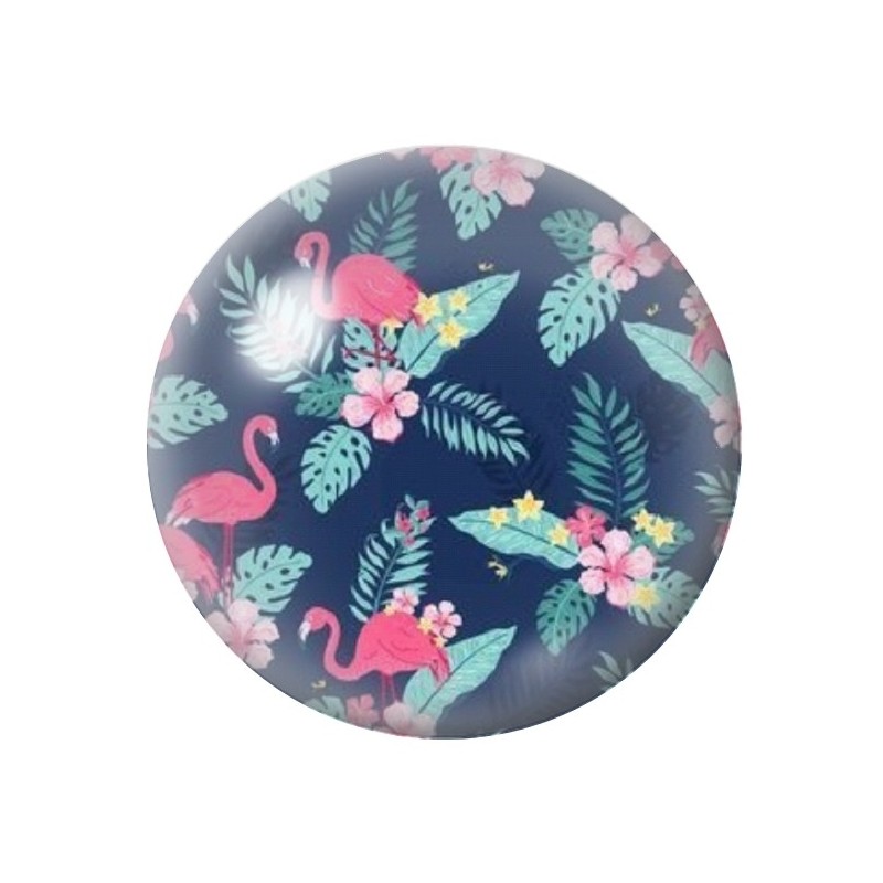  Cabochon en Verre Illustré Exotique Flamants Roses 12 à 25mm
