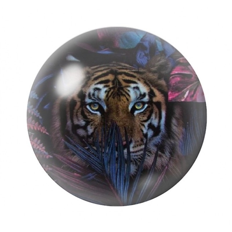 Cabochon en Verre Illustré Tigre 12 à 25mm