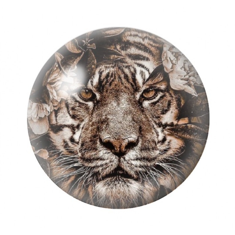Cabochon en Verre Illustré Tigre 12 à 25mm