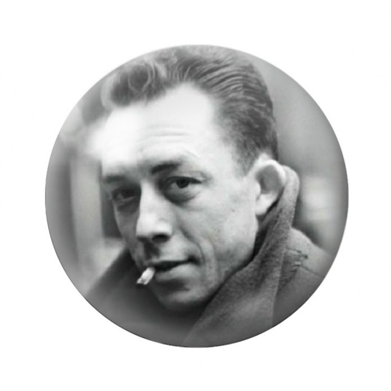Cabochon en Verre Illustré Albert Camus 12 à 25mm
