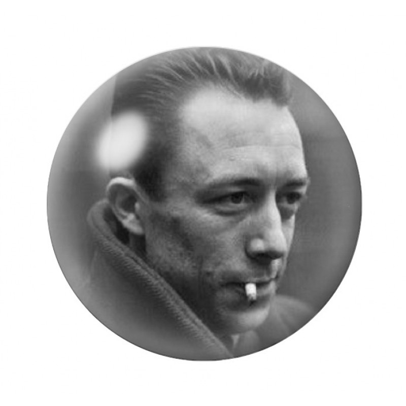 Cabochon en Verre Illustré Albert Camus 12 à 25mm