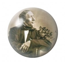 Cabochon en Verre Illustré Hans Christian Andersen 12 à 25mm pour la Création de Bijoux Fantaisie - DIY