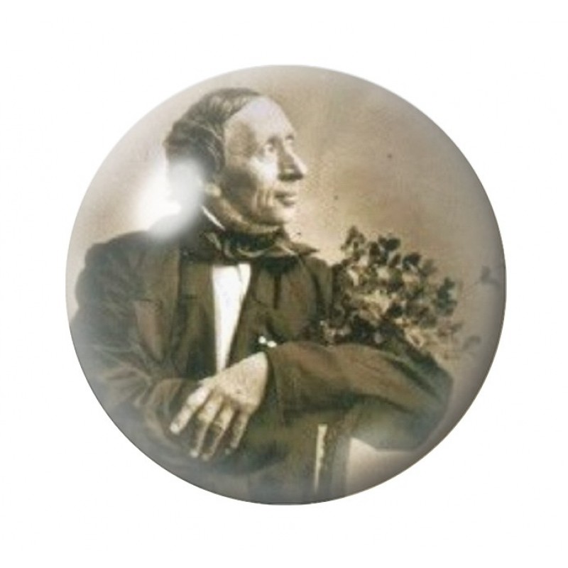 Cabochon en Verre Illustré Hans Christian Andersen 12 à 25mm