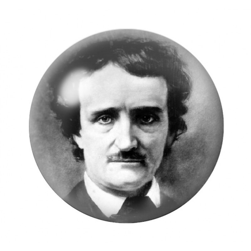 Cabochon en Verre Illustré Edgar Allan Poe 12 à 25mm