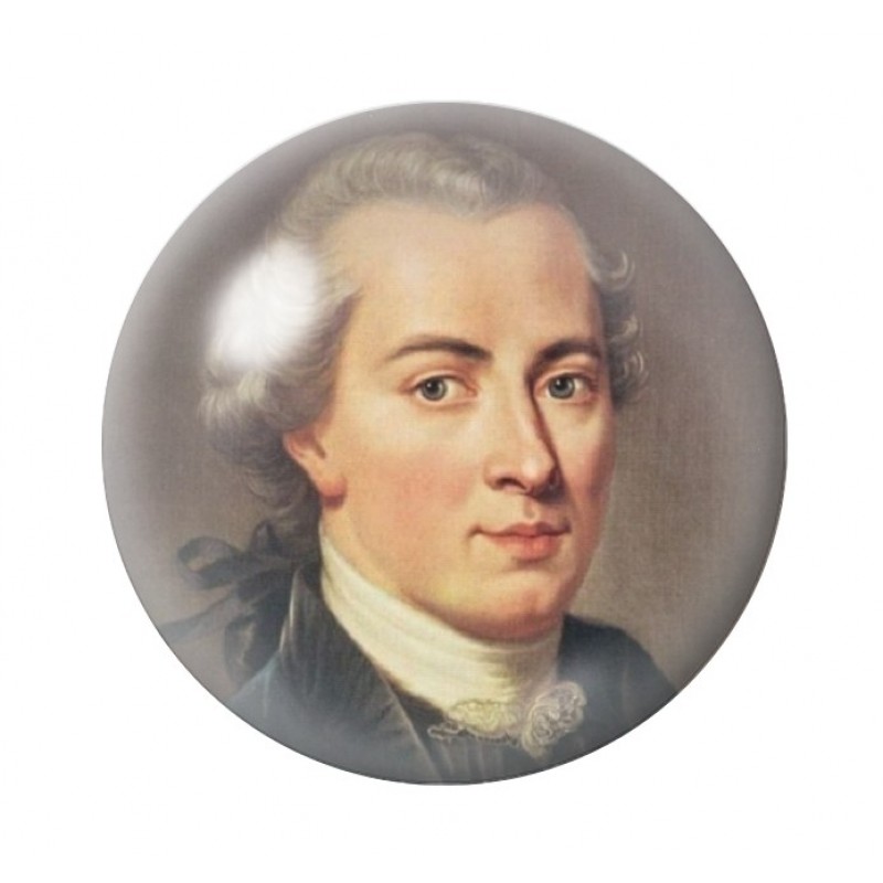 Cabochon en Verre Illustré Emmanuel Kant 12 à 25mm