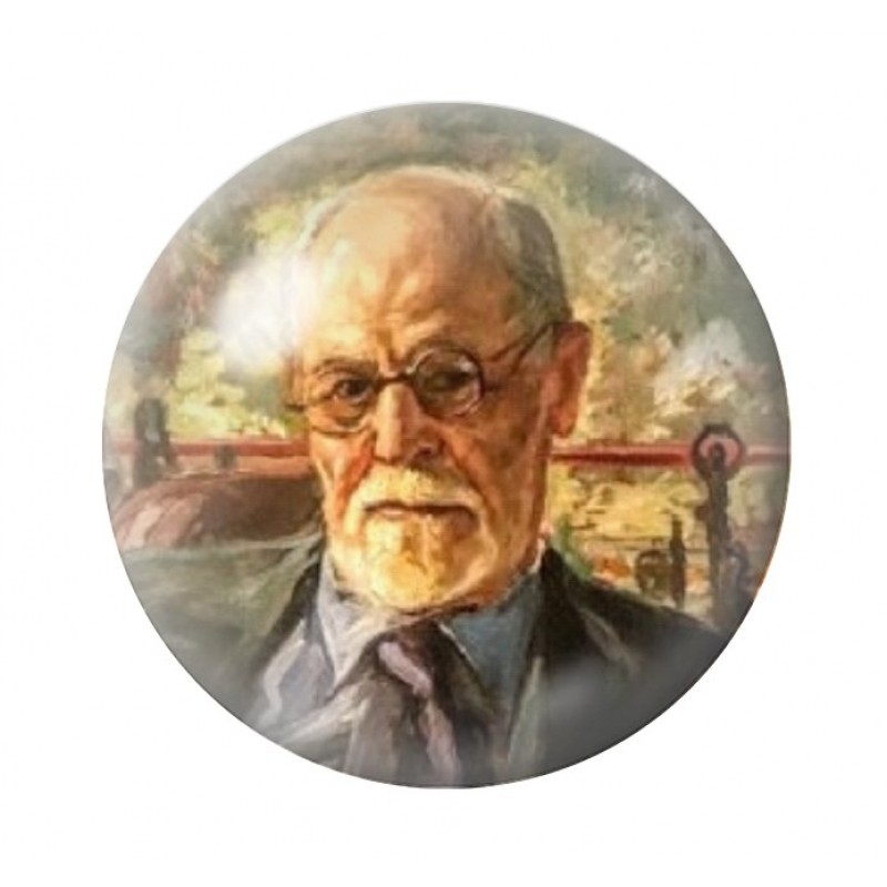 Cabochon en Verre Illustré Sigmund Freud 12 à 25mm