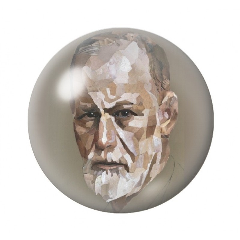 Cabochon en Verre Illustré Sigmund Freud 12 à 25mm