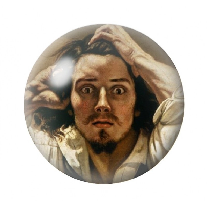 Cabochon en Verre Illustré Gustave Courbet 12 à 25mm