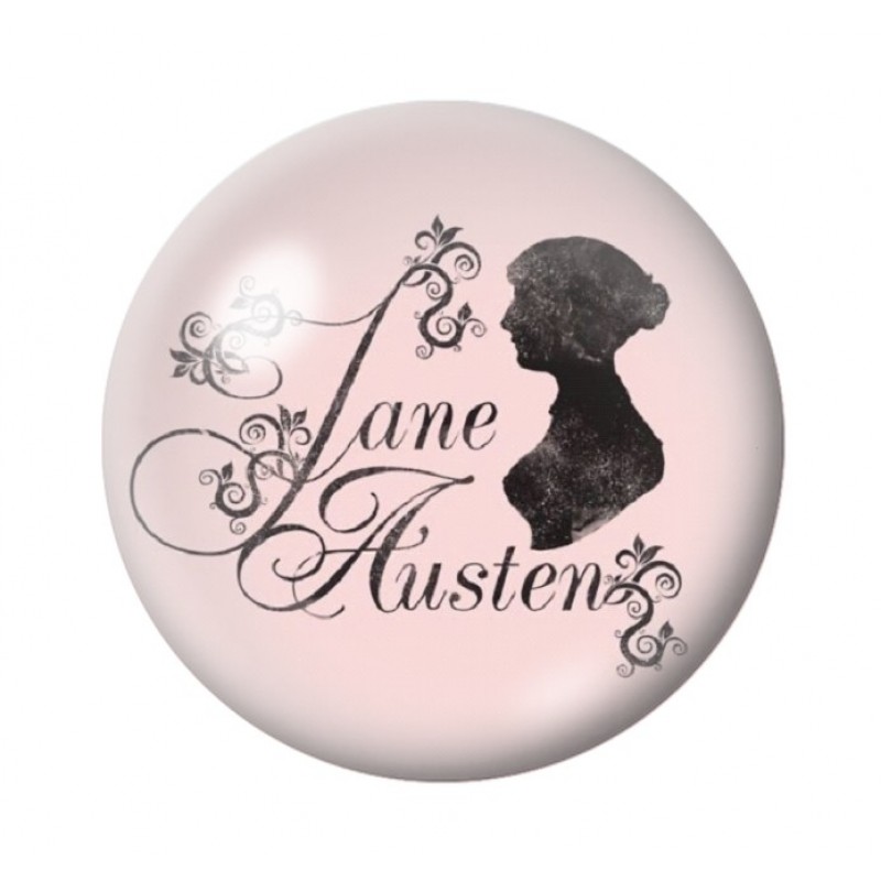 Cabochon en Verre Illustré Jane Austen 12 à 25mm