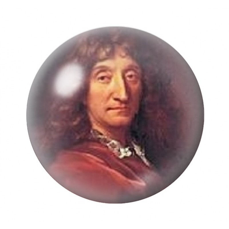 Cabochon en Verre Illustré Jean de La Fontaine 12 à 25mm