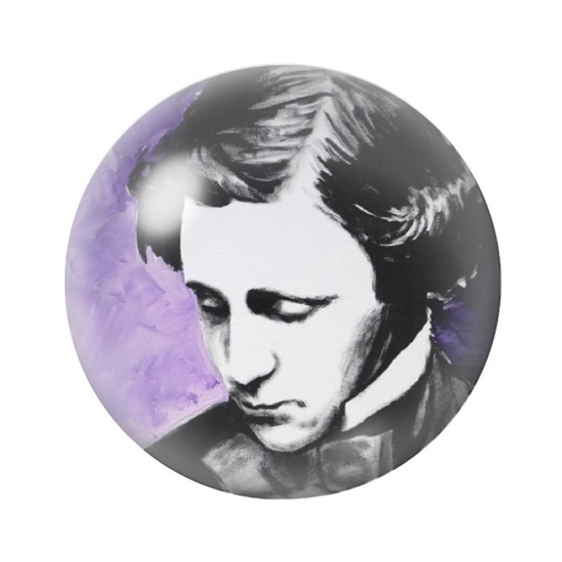 Cabochon en Verre Illustré Lewis Carroll 12 à 25mm